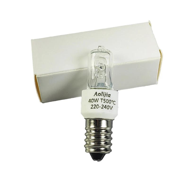 25W/40W E14 Oven Light Bulb 220-240V Safe Halogen Oven Lamp High Temperature 500℃ Resistant Dryer Microwave Light Bulb