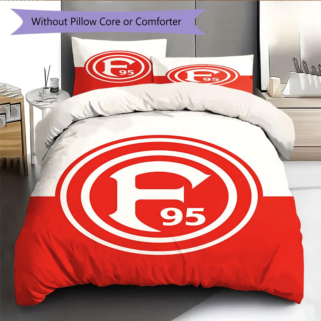 Fortuna Düsseldorf Bedding Quilt Set Quilt Cover Pillowcase Home Decoration Birthday Gift (1 * Duvet Cover + 2 * Pillowcase, Without Core)