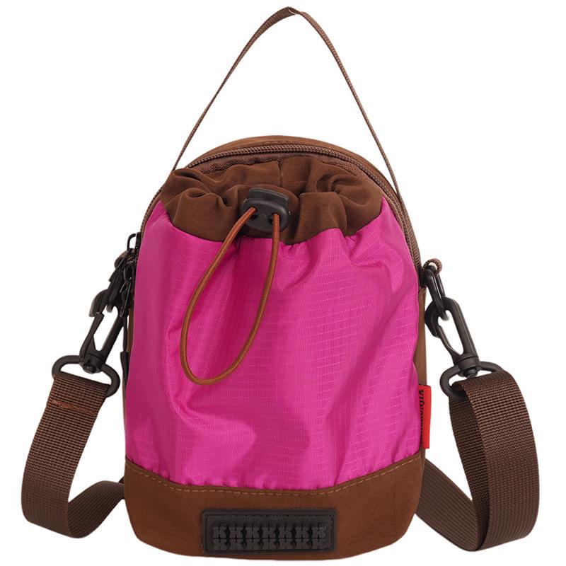 Multifunctional Drawstring Shoulder Bag for Mobile, Bottle & Sports - Large Capacity Crossbody Bag for Outdoor Cycling & Travel