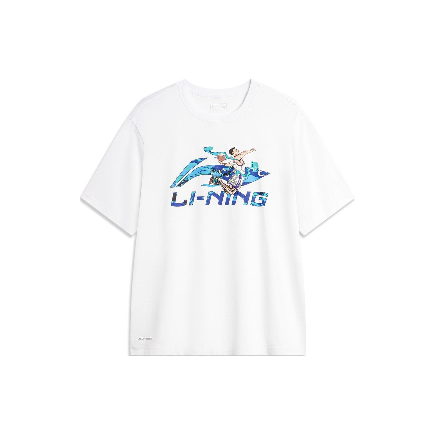 Li-Ning Hoops Comics Graphic T-shirt White Men s AHSU673-4 XXL