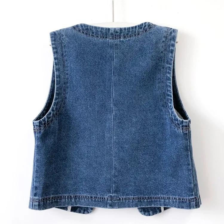 Women's Spring Short Sleeveless Vest Solid Color Daily Casual Jacket