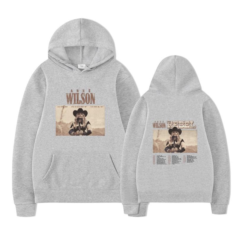 2025 New ANNE WILSON Hoodie Men's THE REBEL OUR Harajuku Retro Printed Sportswear Men's Long Sleeve Street Wear