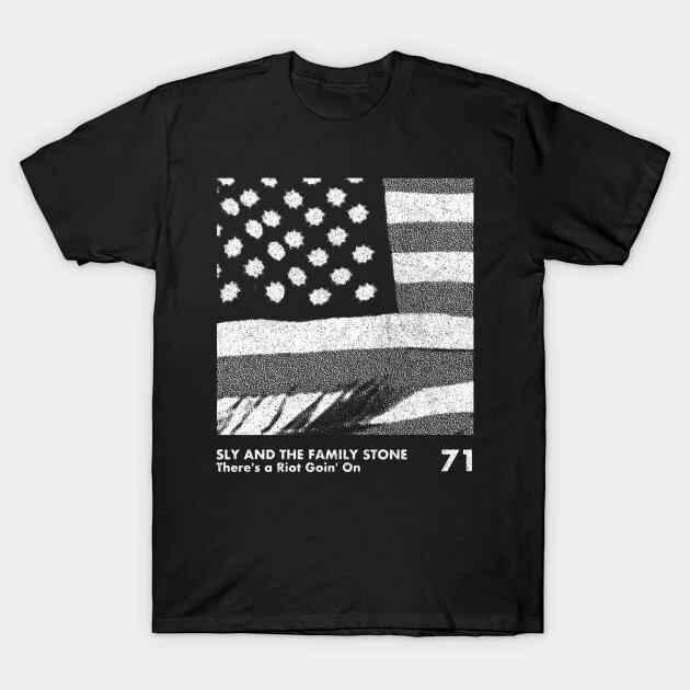 There a Riot Goin  On Album T-shirt Sly the Family Stone Funk Band legend XL