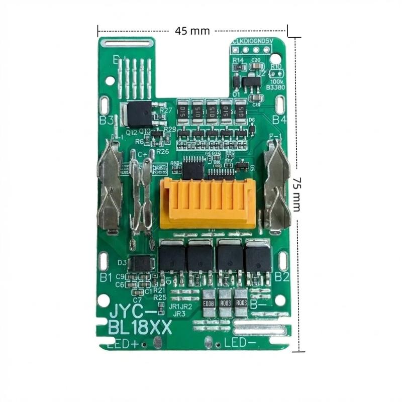 Bms Pcba For 18V Li-Ion Battery Case Balance Charging Circuit Board Lithium Ion Batteries Pack Bl1830 Bl1860 Bl1890