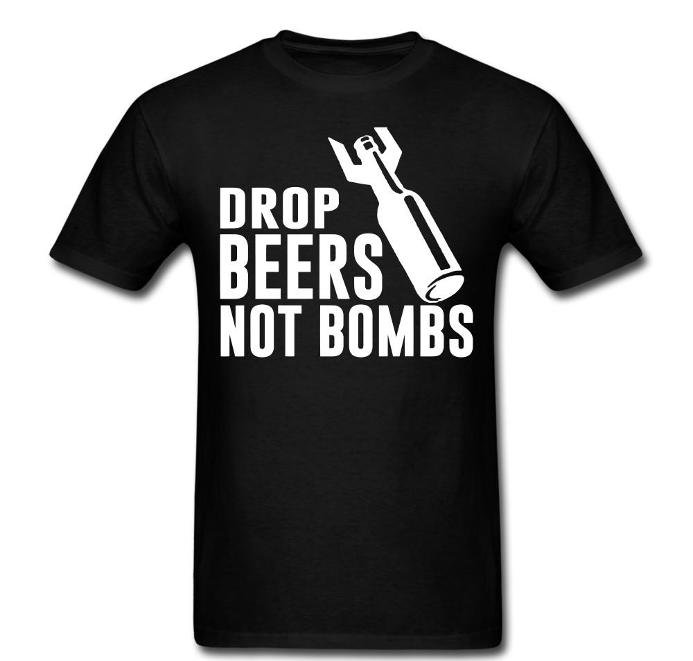 Drop Beers Not Bombs Planes Alcohol T Shirt Tee