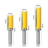 8mm Shank Bearing Guided Straight Router Bit - 14mm Cutting Diameter Flush Trim Cutter for Template Copying & Edge Profiling
