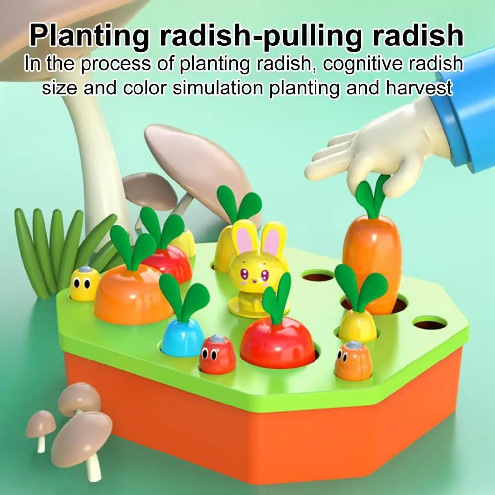 Children's Carrot Pulling Toy Game Early Education Teaching Tool Cognitive Matching Puzzle Action Training Development Toy