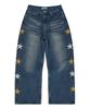 Pantaloni in Denim WAIKEI a Stelle Blu Medio