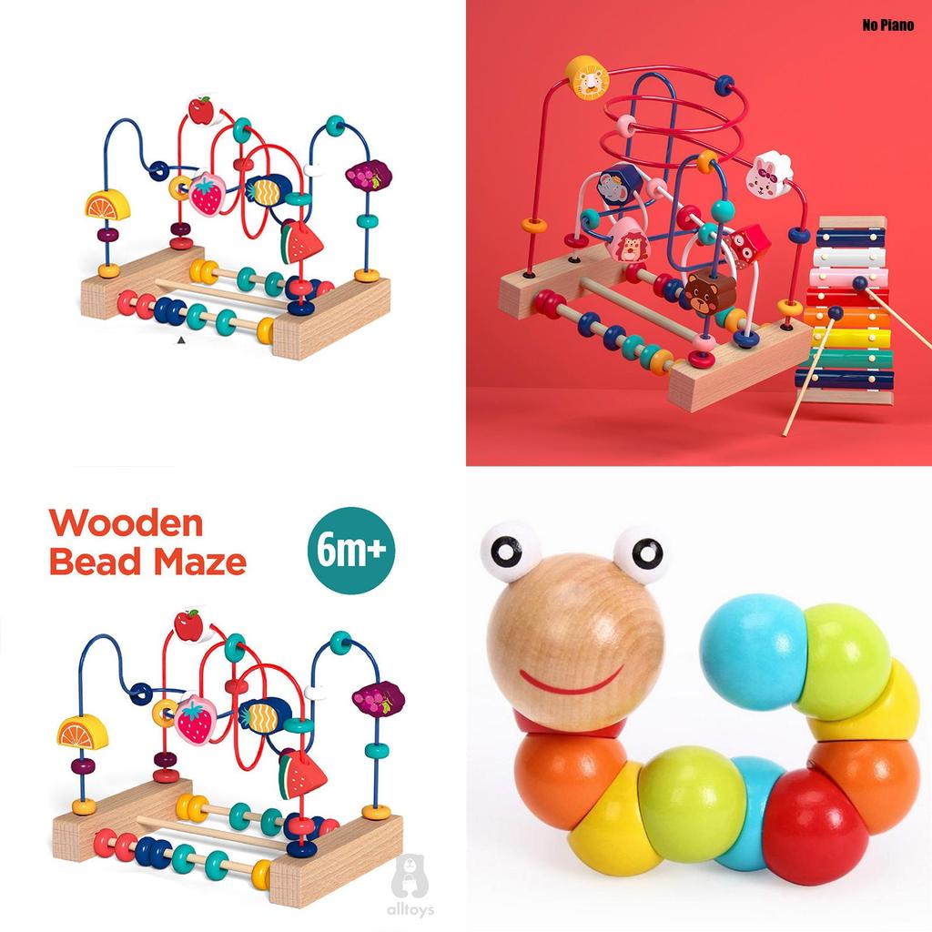 Colorful Wooden Bead Toy For Kids Fun And Educational For Developing Cognitive And Motor Skills 82 Characters