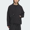 adidas Sportswear Fleece Jacket Solid Color V-Neck Long Sleeve Casual Jacket Men Jackets Black IM9068