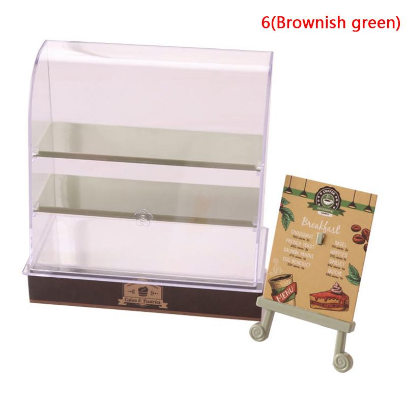 1:12 Scale Dollhouse Miniature Food Bakery Shop Cake Display Counter Bakery Cabinet Model Showcase Mini Snack Cabinet