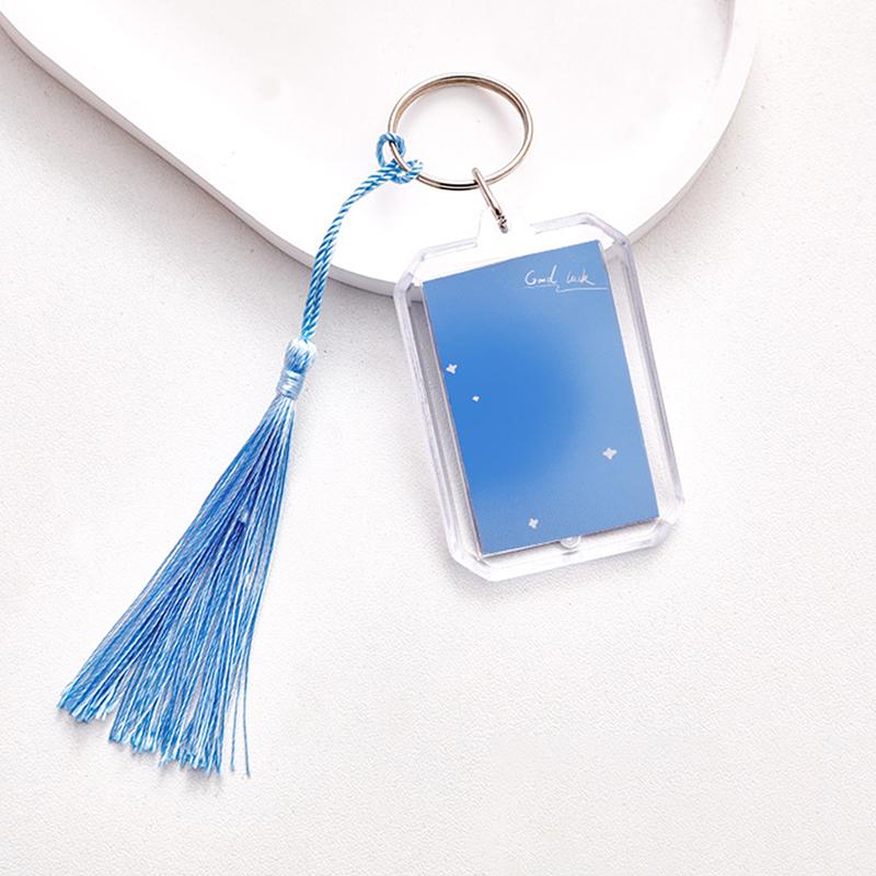 Tassel Keychain Chinese Style Acrylic Pendant For Students Graduation Wishes Transparent Keychain