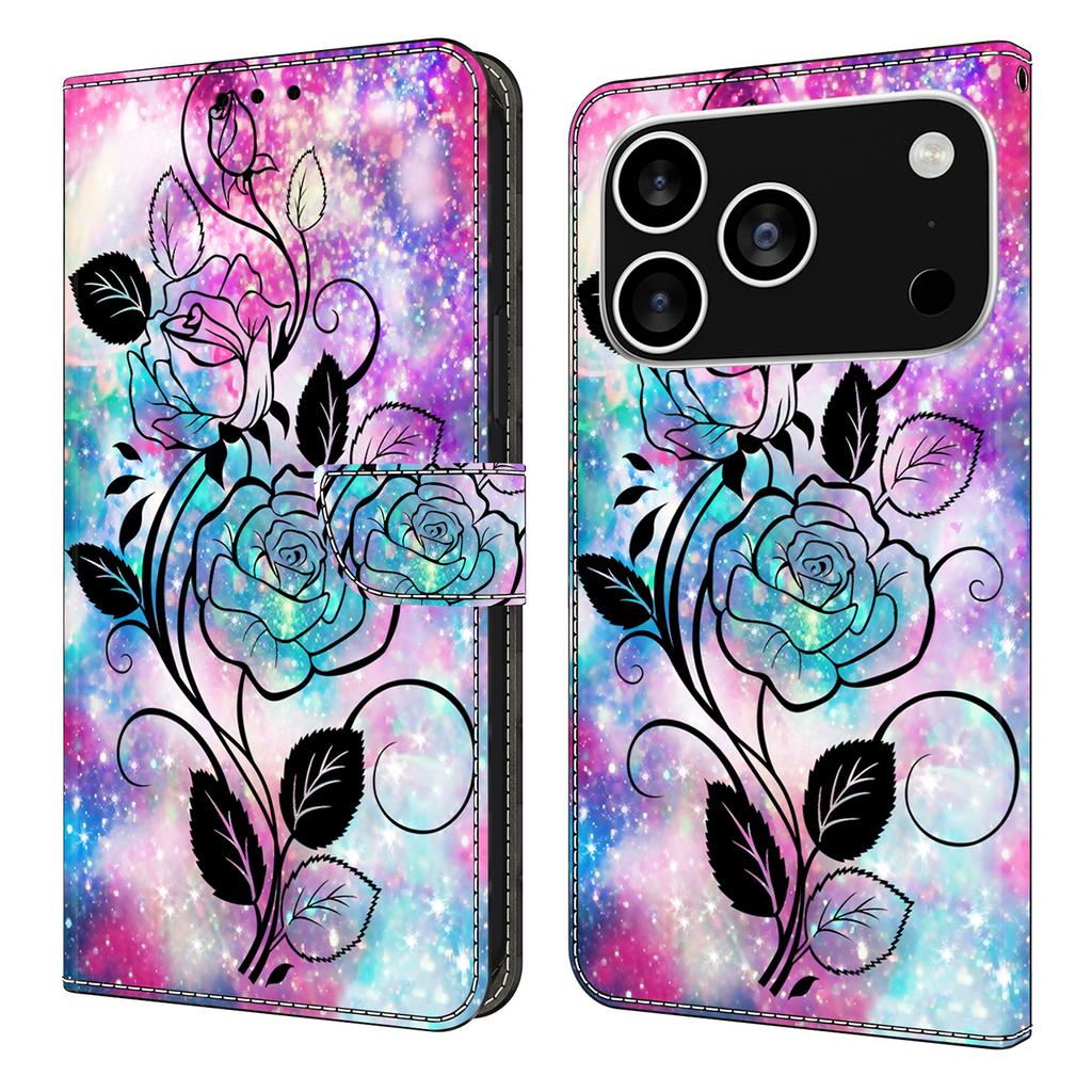 For iPhone 17 Pro Max Wallet Case Pattern Printing PU Leather Flip Stand Phone Cover