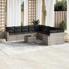 VidaXL Garden Lounge Set with Cushions 11 Pcs, Patio Sofas, Furniture Set, Outdoor Terrace Furniture, Grey 3219512