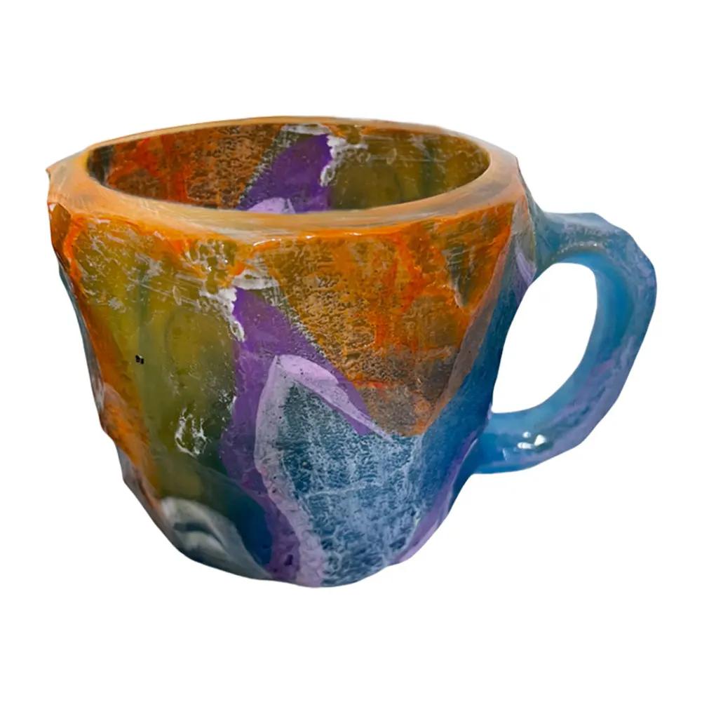 Imitation Mineral Crystal Coffee Mugs Elegant Imitation Mineral Cup Multi-use Imitation Mineral Crystal Mug for Milk Coffee Tea
