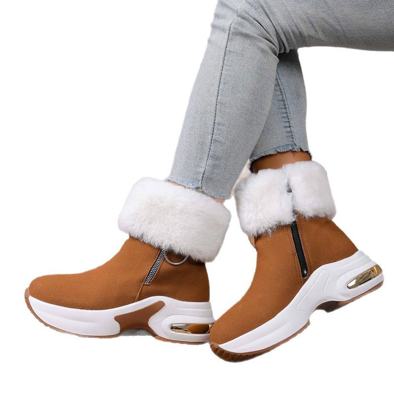 Innen höhenvergrößernde Schneestiefel Baumwollschuhe Winter Neu Freizeit Student Baumwollstiefel Dicksohlige Muffin Warme Stiefel