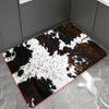 Cowhide Pattern Kitchen Floor Mat, Non-Slip and Floor Area Rug, Floor Mat, Entrance Kitchen Living Room Bathroom Home Decoration