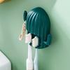 Wall Mounted Cactus Toothbrush Holder Suction Cartoon Rack Shelf Supplies for Bathroom Room Bedroom Organization