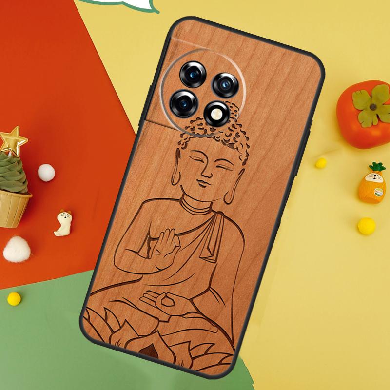 Buddha Jesus Guadalupe Wood Case For OnePlus 9 10 Pro 11 12 13 15 13T 13R 12R 10T 8T Nord 5 CE 2 3 4 Lite N20 N30 Cover