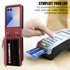 Leather Crossbody Zipper Wallet Phone Case for Samsung Galaxy Z Flip Card Holder Cover for Models 7 6 5 4 3 Flip7 FE Flip6 Flip5