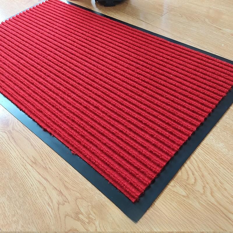 Modern Simple Patterned Corrugated Doormat With Absorbent Fibers For Indoor And Outdoor Use