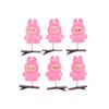 6Pcs Kawaii Labubu Spring Hair Clip 3D Cartoon Doll Hairpins Duckbill Clip Headwear Children'S Hair Accessory Party Decorations