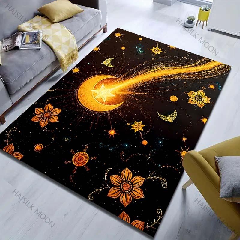 

Multiple sizes Enchanted Celestial Pattern Carpet for Living Room Bedroom Sofa Home Decor Non-slip Floor Mat Luxury Gift 40cm x 60cm