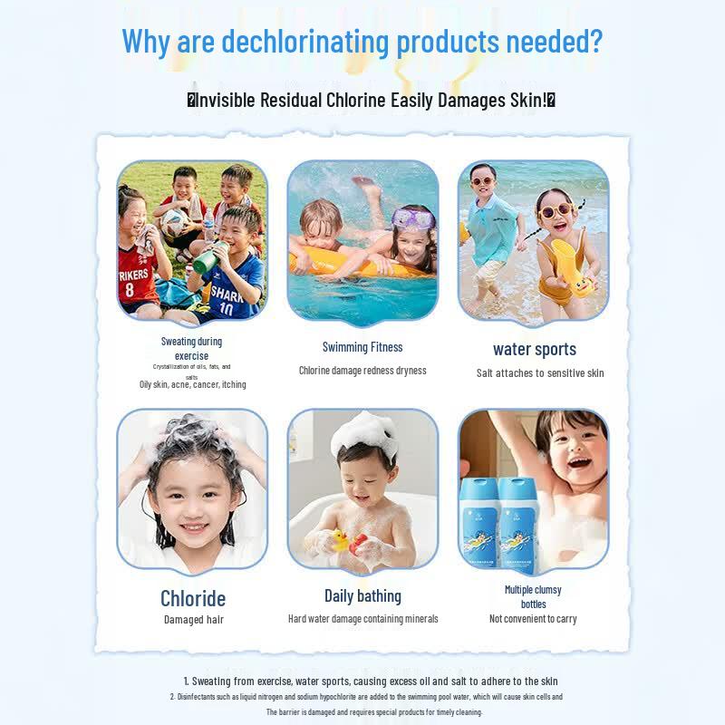 Fanyongchen Kids' Swimming Chlorine Removal 2-in-1 Shampoo & Body Wash
