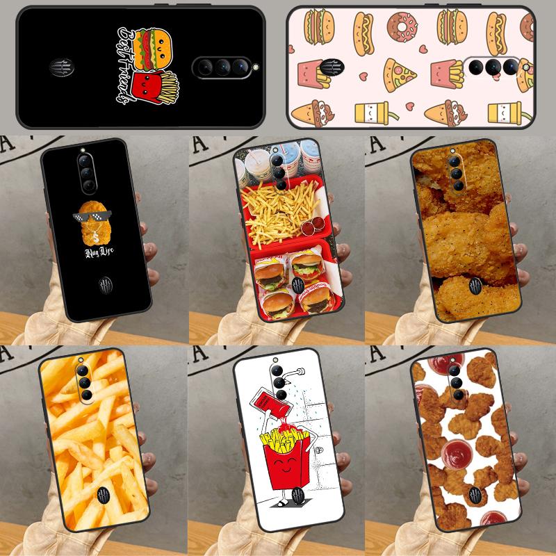French Fries Burger Pizza Case For Nubia Red Magic 8 9 10 Pro Plus 6 7 6S 7S Pro 5G 6R RedMagic 9S 8S Pro Plus Coque