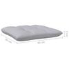 Vidaxl 2-Seater Garden Sofa with Grey Cushions, Pine Wood