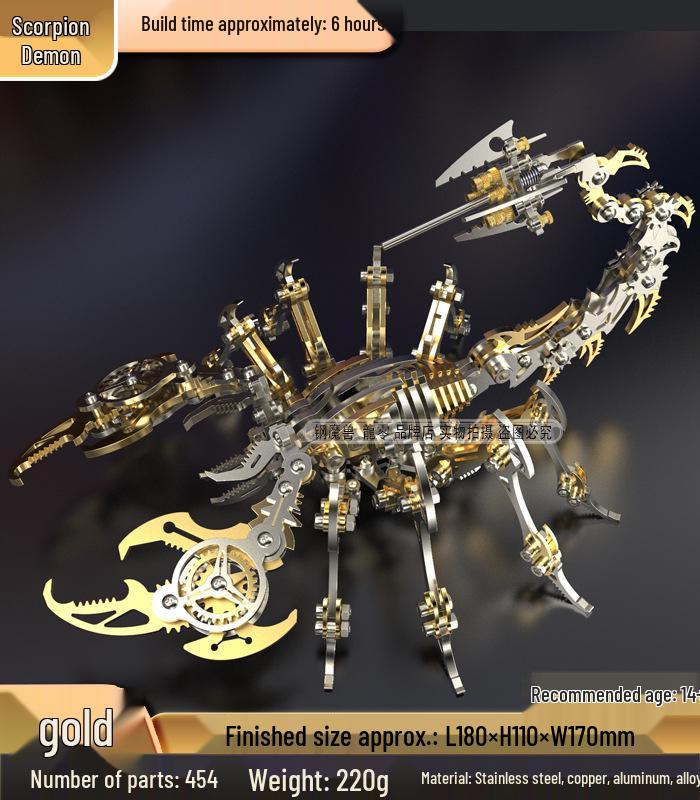 Colorful Scorpion 3D Metal Puzzle: Handmade, Movable, Creative Gift Toy