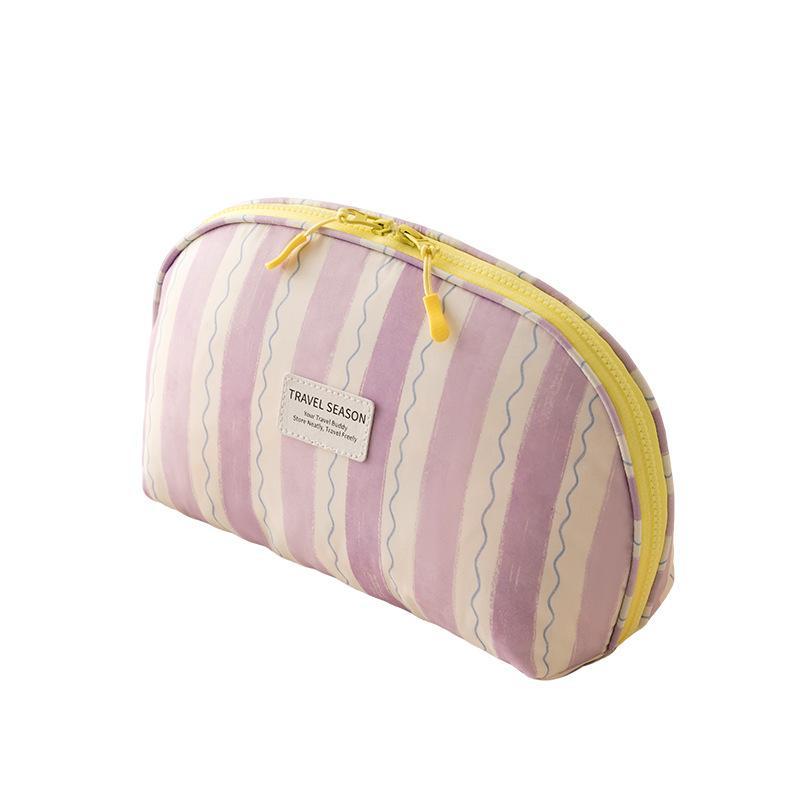 Portable Underwear Storage Bag With Stripe Design Large Capacity For Travel Business Trips