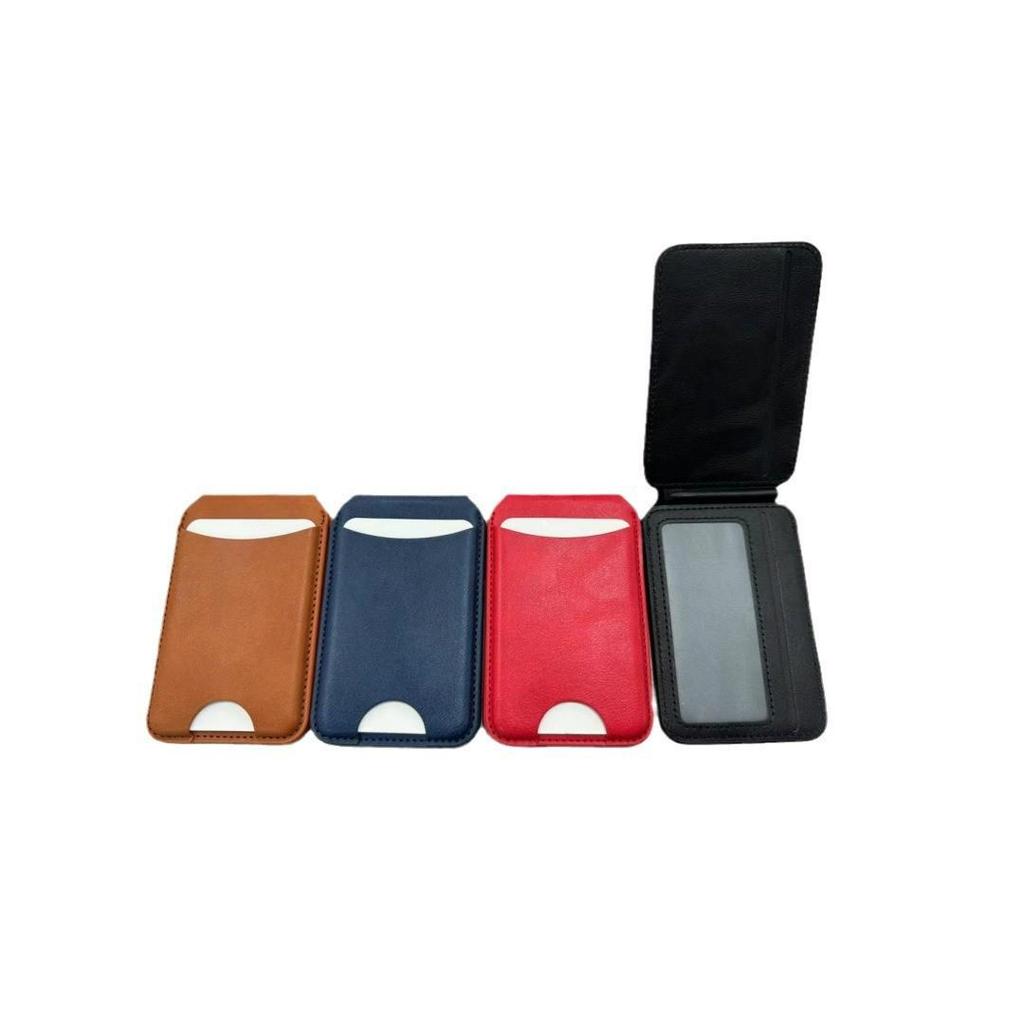 Eco-friendly Magnetic Magsafe Card Holder & Multi-functional PU Phone Stand