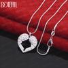 925 Sterling Silver Heart-shaped Love Pendant Necklace Fashionable Wedding Jewelry