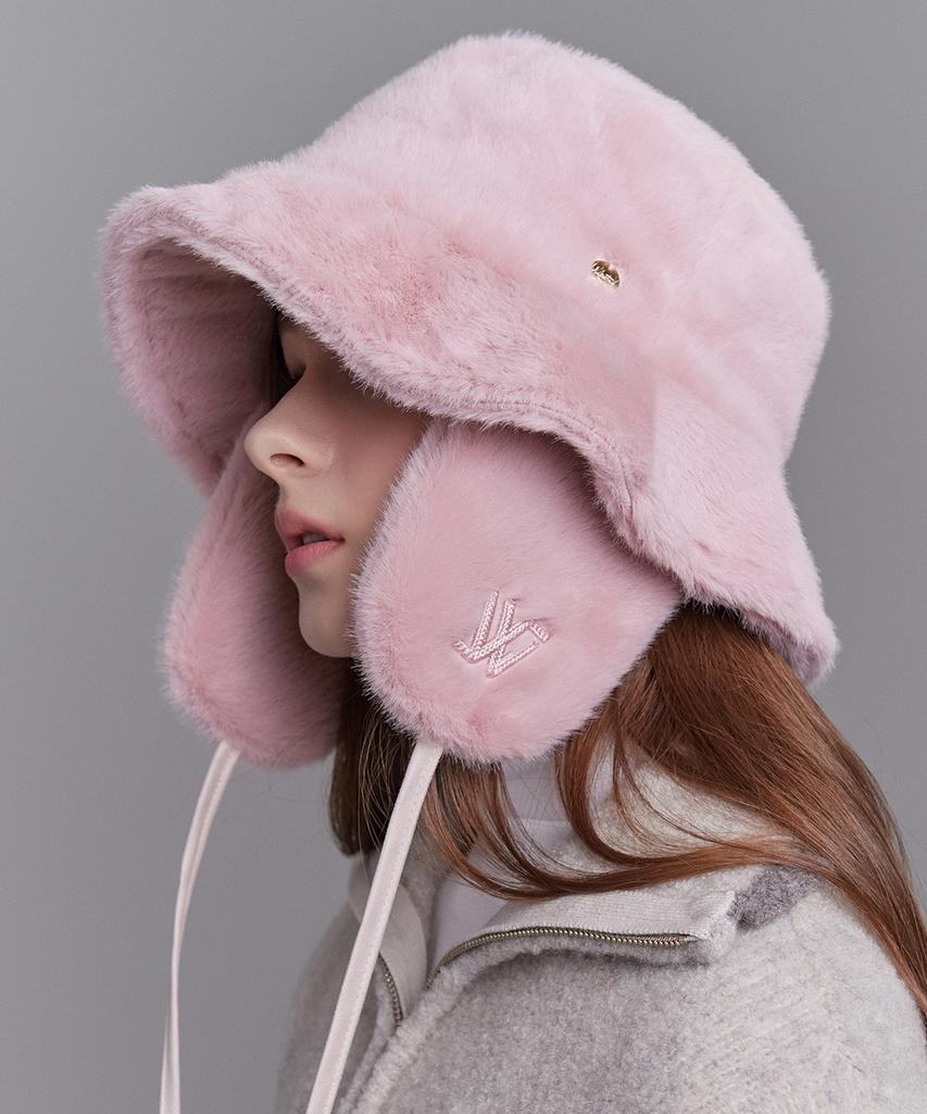 Hwaiteusaenjeu Fur Detachable Earmuff Bucket Hat Osley (6 Colors)