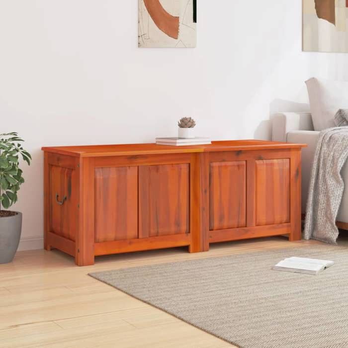 VidaXL Coffre de Rangement avec Couvercle, Boîte à Jouets, Armoire de Rangement, Organisateur de Salon Couloir, Marron Bois 364917