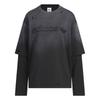 Originals 2 In 1 Woven Sports Crew Neck Long Sleeve T-Shirt Women Tops KS6112