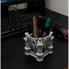 Vintage Gothic Cathedral Arch Angel Figurine Pen Holder 3D Printed Desk Organizer Aesthetic Decor for Makeup Brushes& Stationery
