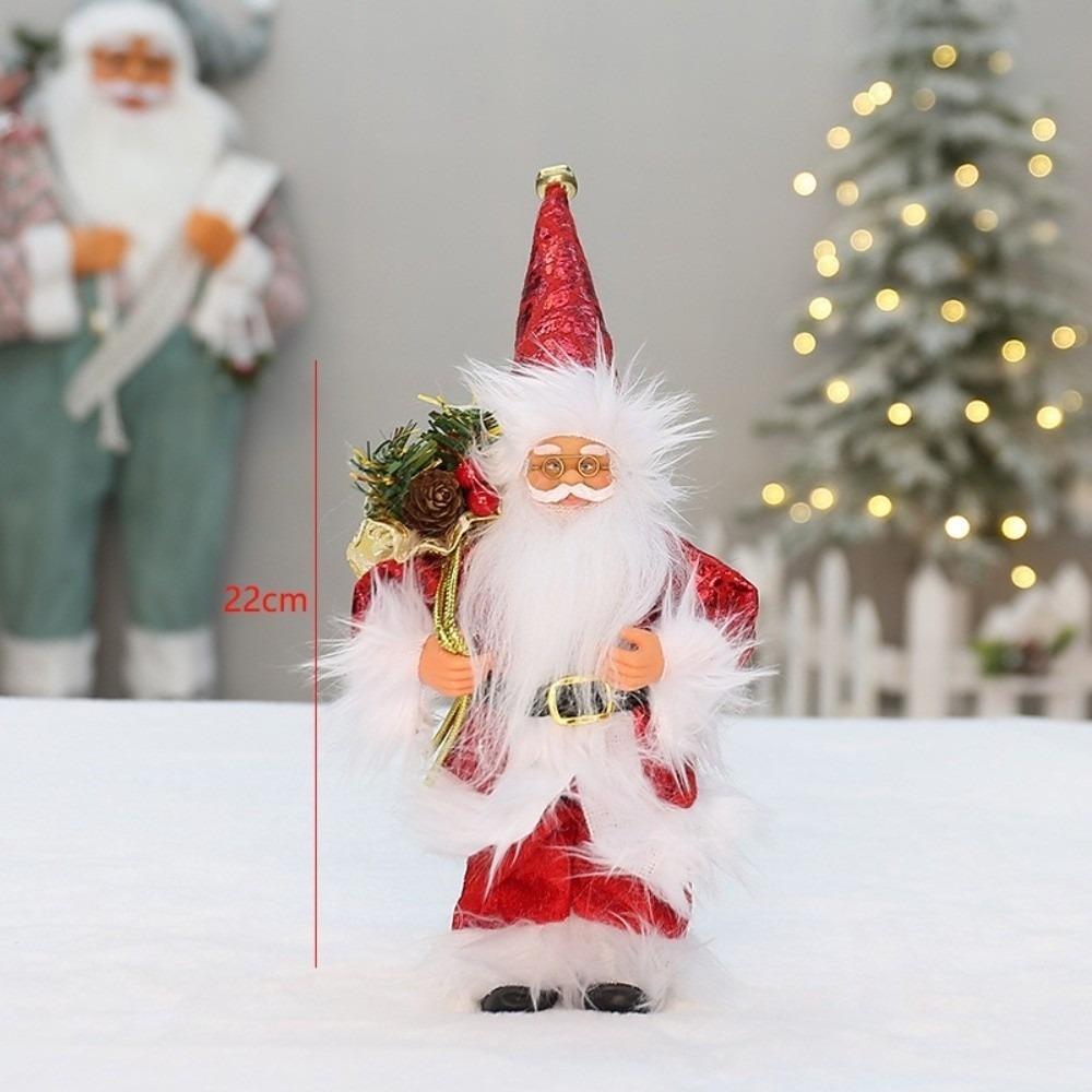 Home Decoration Xmas Tree Ornament 9 Inch Santa Claus Doll New Santa Claus Decorations  Gift