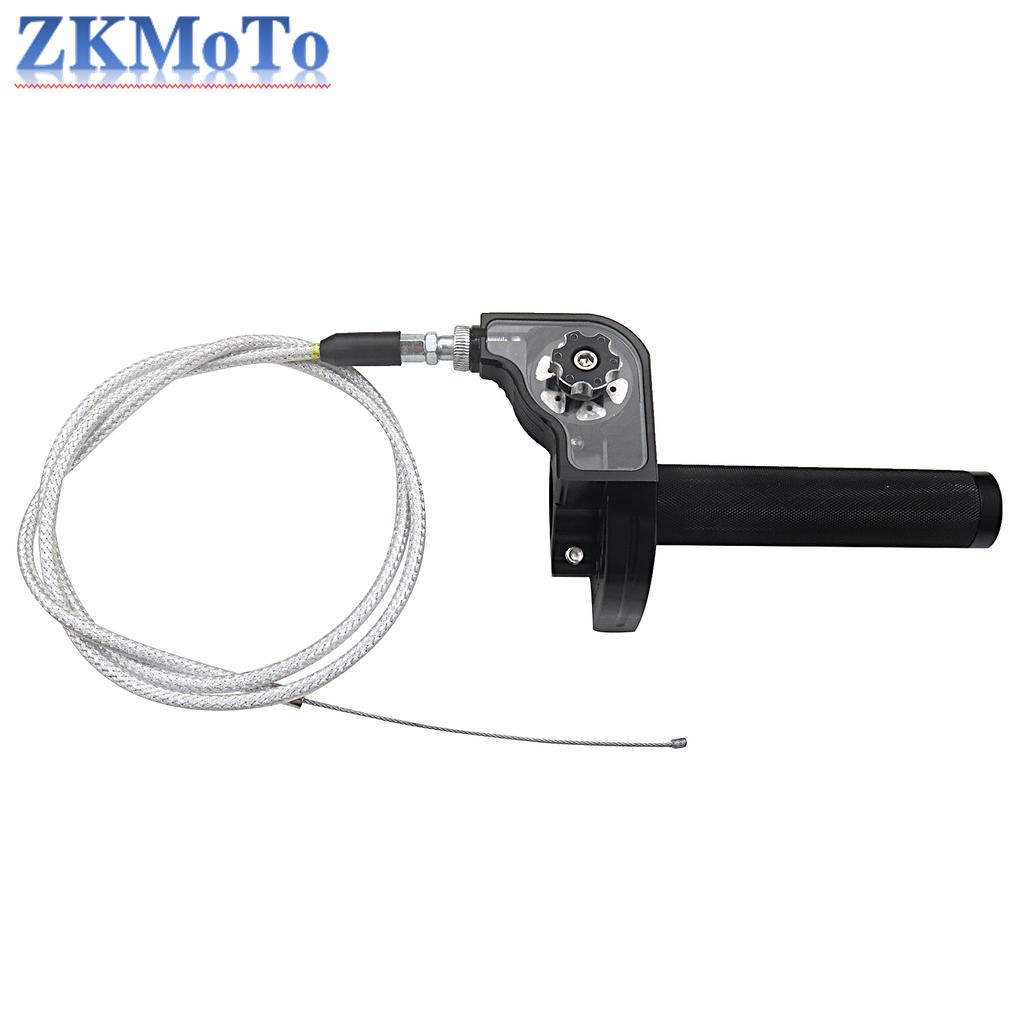 Universal Motorcycle CNC Aluminum Accelerator Throttle Twist Grips Handlebars Throttle Cable For KTM Yamaha Kawasaki Honda Parts