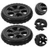2Pcs Shopping Cart Wheels Replacement Heavy Duty Plastic Wheels for Grocery Trolley Foldable Cart Wheel Parts Smooth Rolling