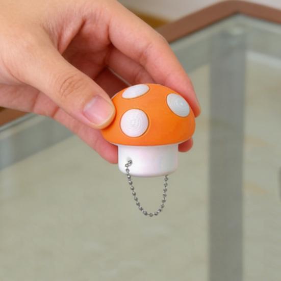 3D-gedruckter Pilz-Klicker mit Kugelkette Stressabbau Dekompressionsknopf Fidget Schlüsselanhänger Hängende Dekoration Taschenanhänger Geldbörsenanhänger