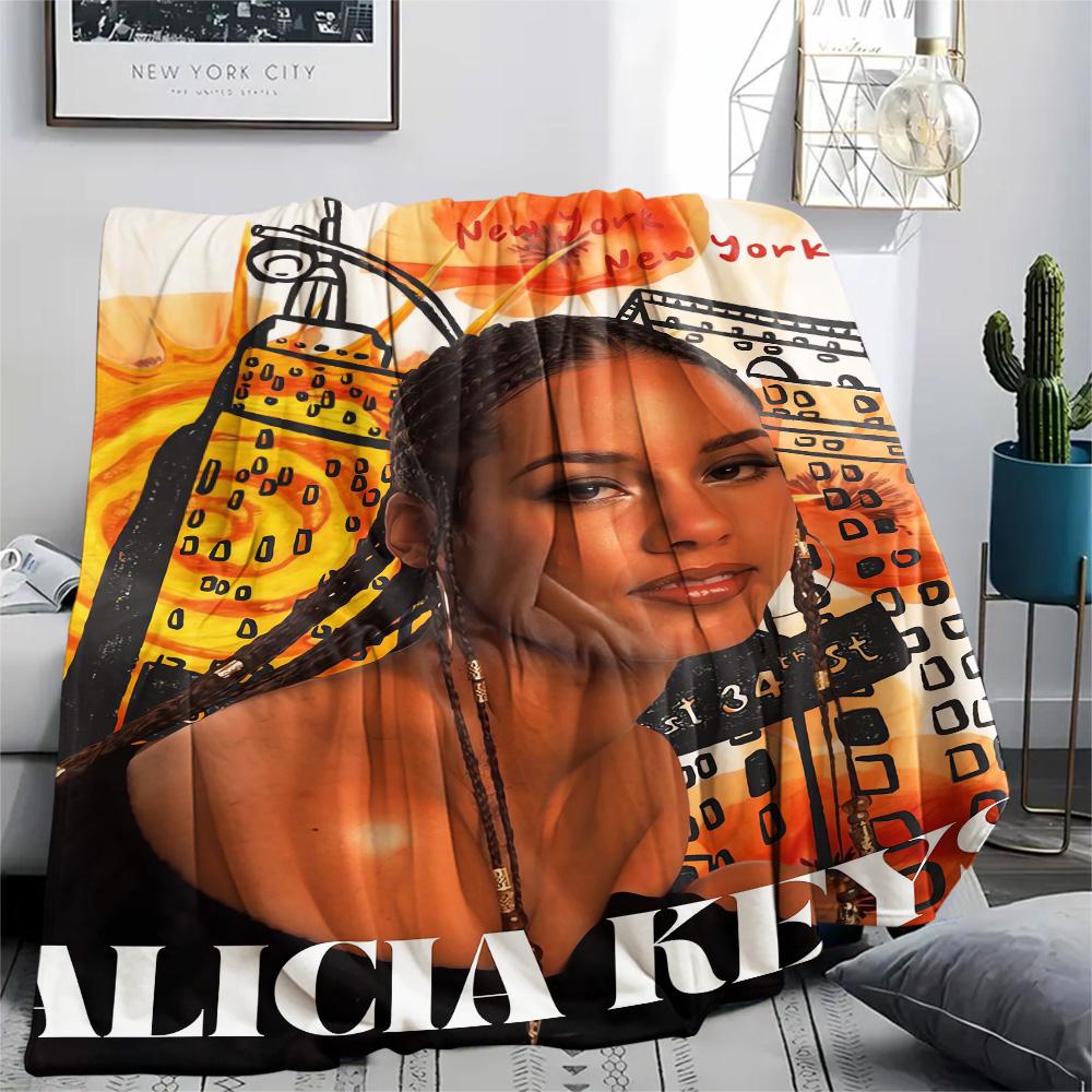 1 szt. Koc flanelowy z nadrukiem kosmity i Ziemi, Wysoka jakość, Wygodny na wszystkie pory roku, Wystrój domu, Ciepło i komfort, Idealny na prezenty świąteczne