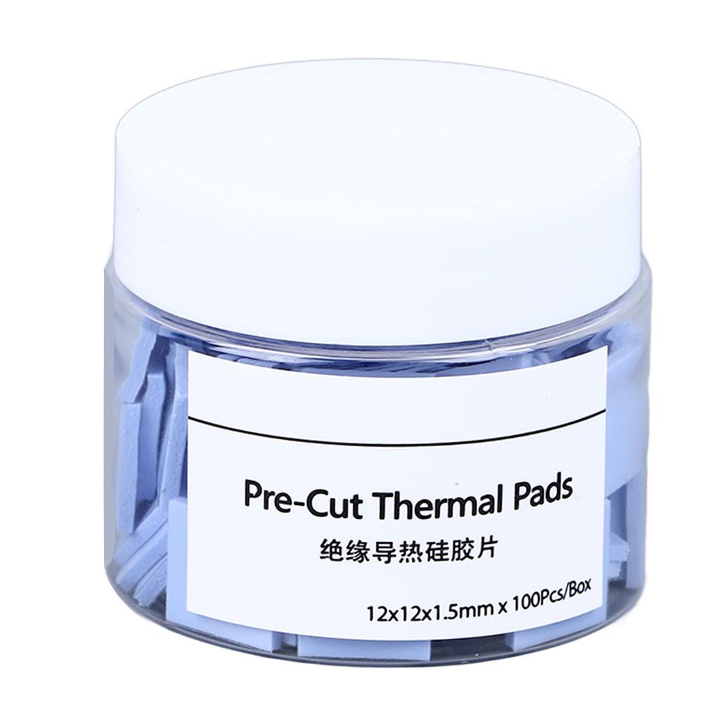 100Pcs Thermal Conductive Pad Silicone Thermal Sheet for IC Chipset LED IC SMD DIP Blue