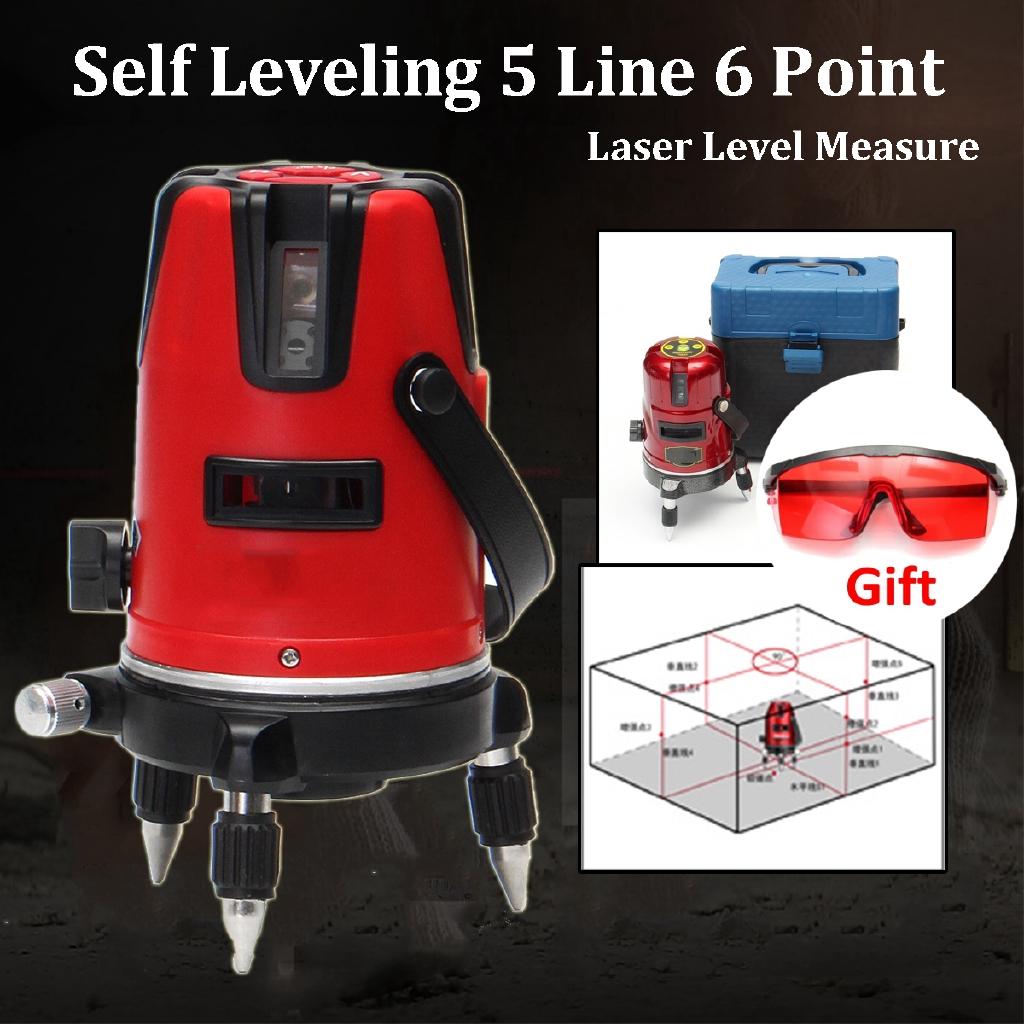 5 Lines 6 Points Precision Self Leveling 4V1H Laser Level Measure Rotary Lazer