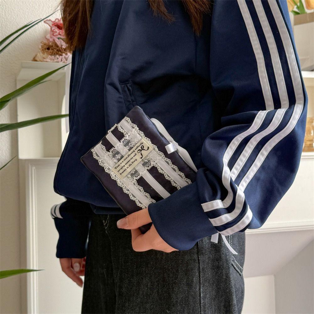 5 Holes Handbook Cover Case Lace Bow Card Booklet Cover Scrapbook Notebook Cover  Kids Toys