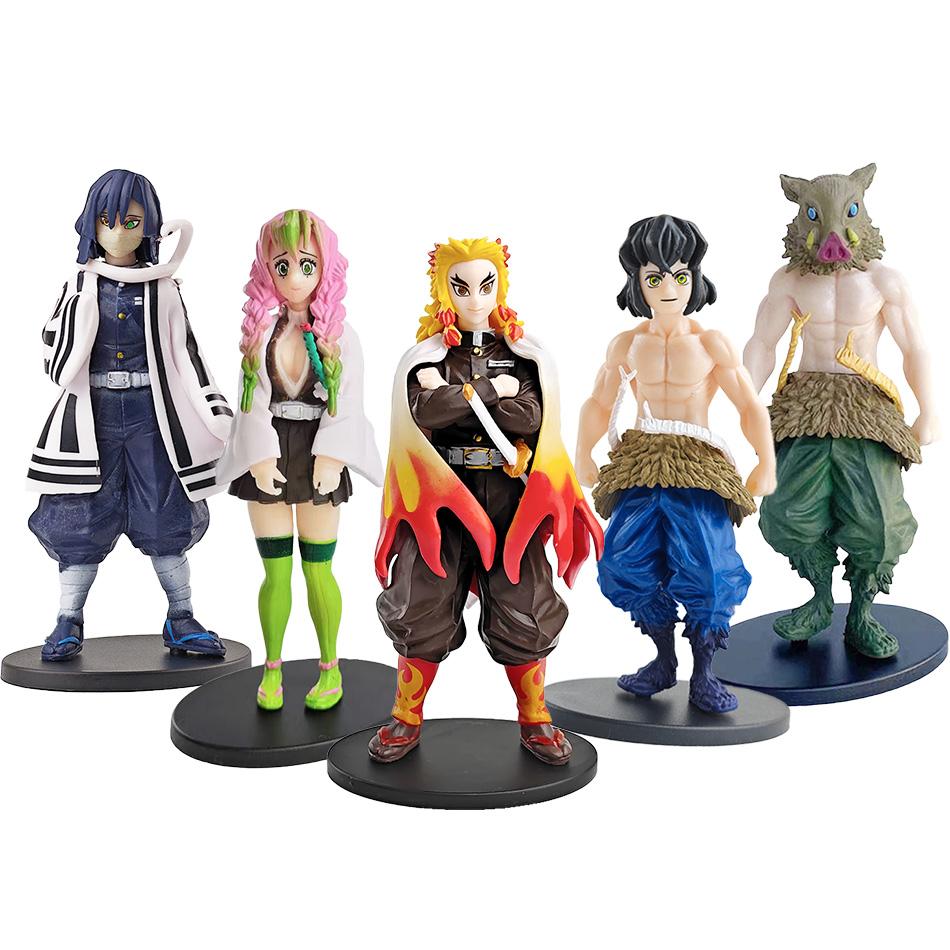Anime Demon Slayer Figurka Kamado Tanjirou Nezuko Figurki Akcji Model Zabawki Figurka Zenitsu Inosuke Kimetsu No Yaiba Figura