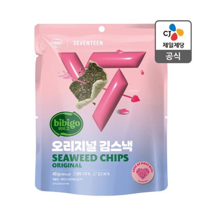 bibigo X Seventeen Ким Снэк 40г (Кальмар в кляре / Оригинальный / Сладкая кукуруза / Картофель)