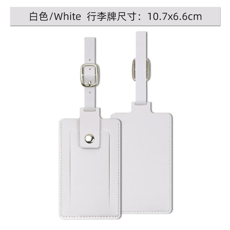PU Leather Luggage Tag for Women Men Travel ID Holder Suitcase Label Portable Boarding Tag Accessories