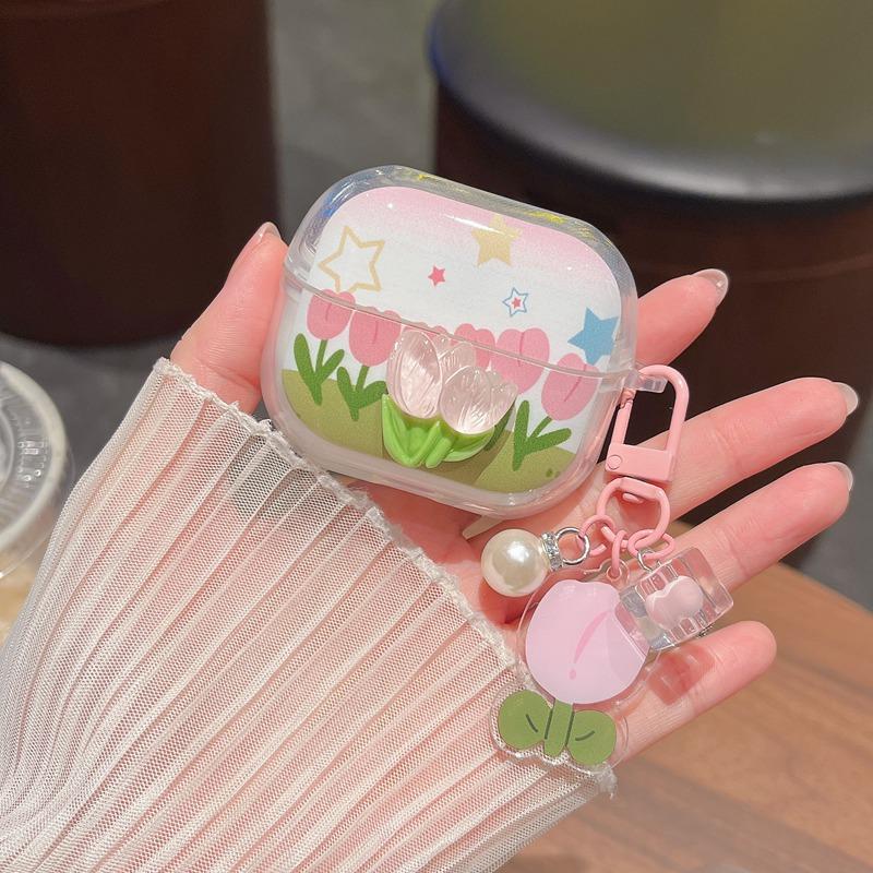 Cute Cartoon Earphone Case For Samsung Galaxy Buds 3 Pro TPU Shell Transparent Headphone Cover For Galaxy Buds3 Protective Cover